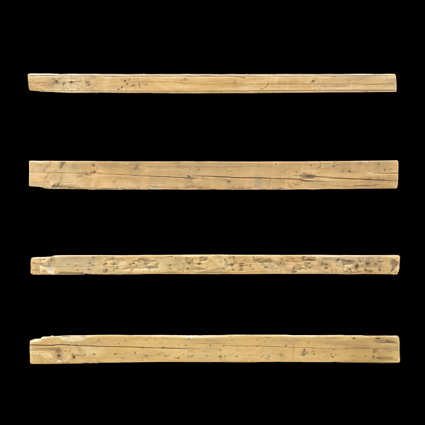Hand Hewn Wood Mantel - Rustic Fireplace Mantel - 4" x 5.5" x 79"