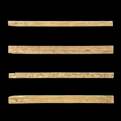 Hand Hewn Wood Mantel - Rustic Fireplace Mantel - 4" x 5.5" x 79"