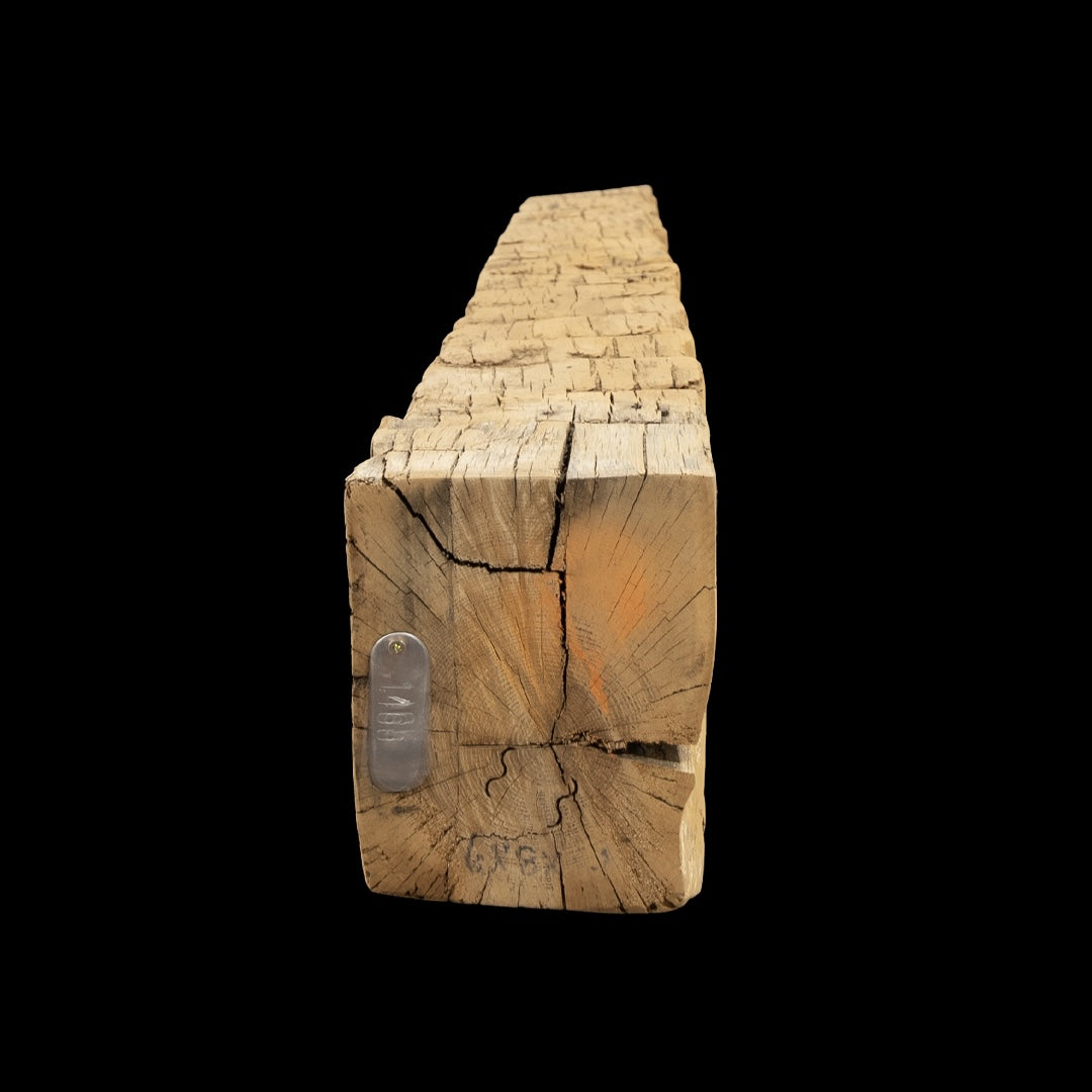 Hand Hewn Wood Mantel - Rustic Fireplace Mantel - 6" x 8" x 83"