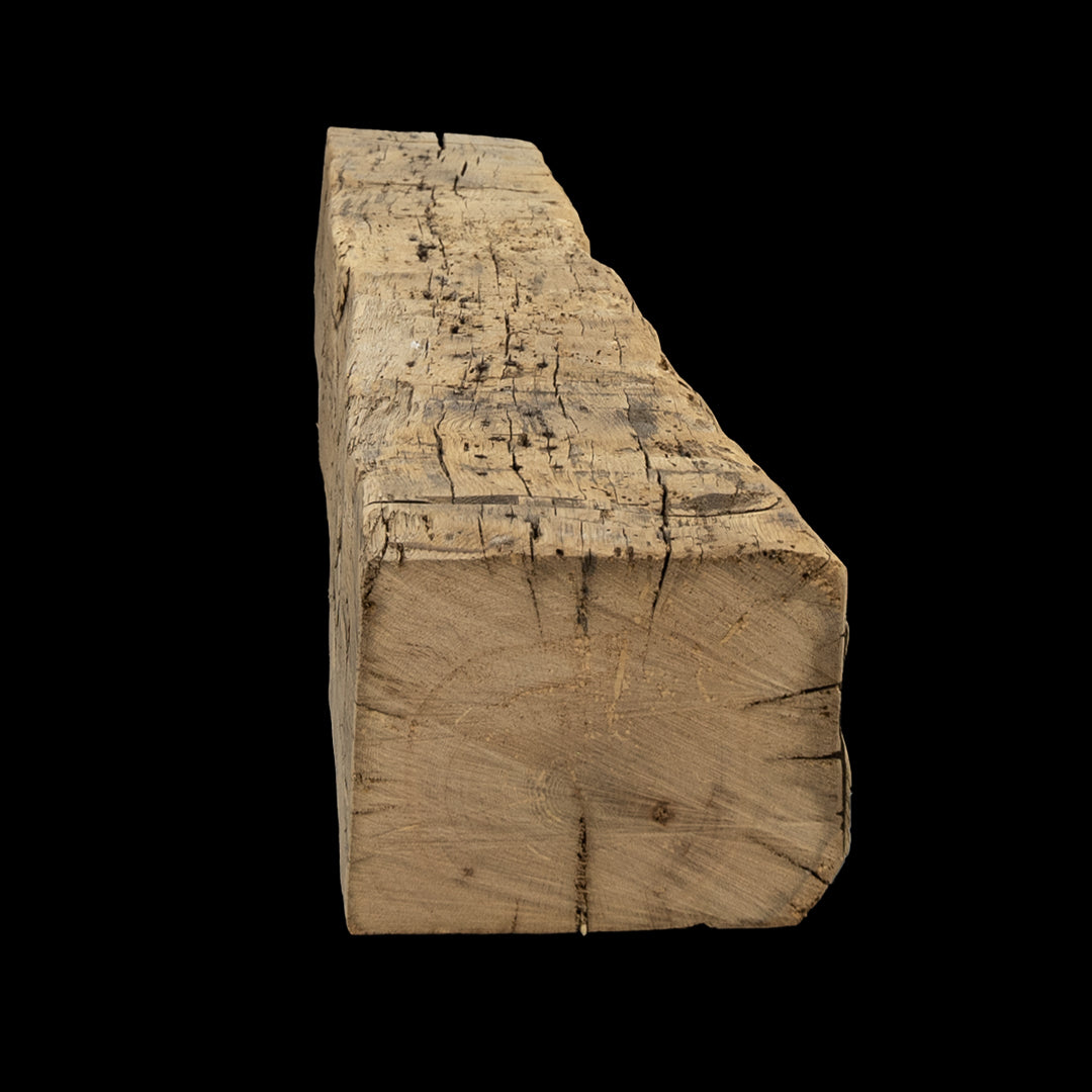 Hand Hewn Wood Mantel - Rustic Fireplace Mantel - 6.5" x 8" x 69"