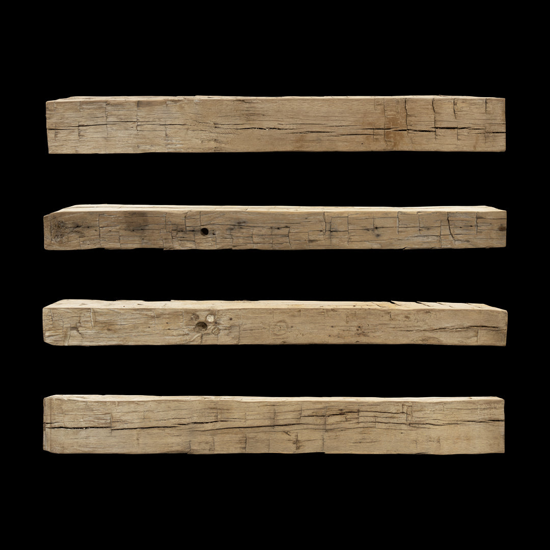 Hand Hewn Wood Mantel - Rustic Fireplace Mantel - 6" x 8.5" x 74