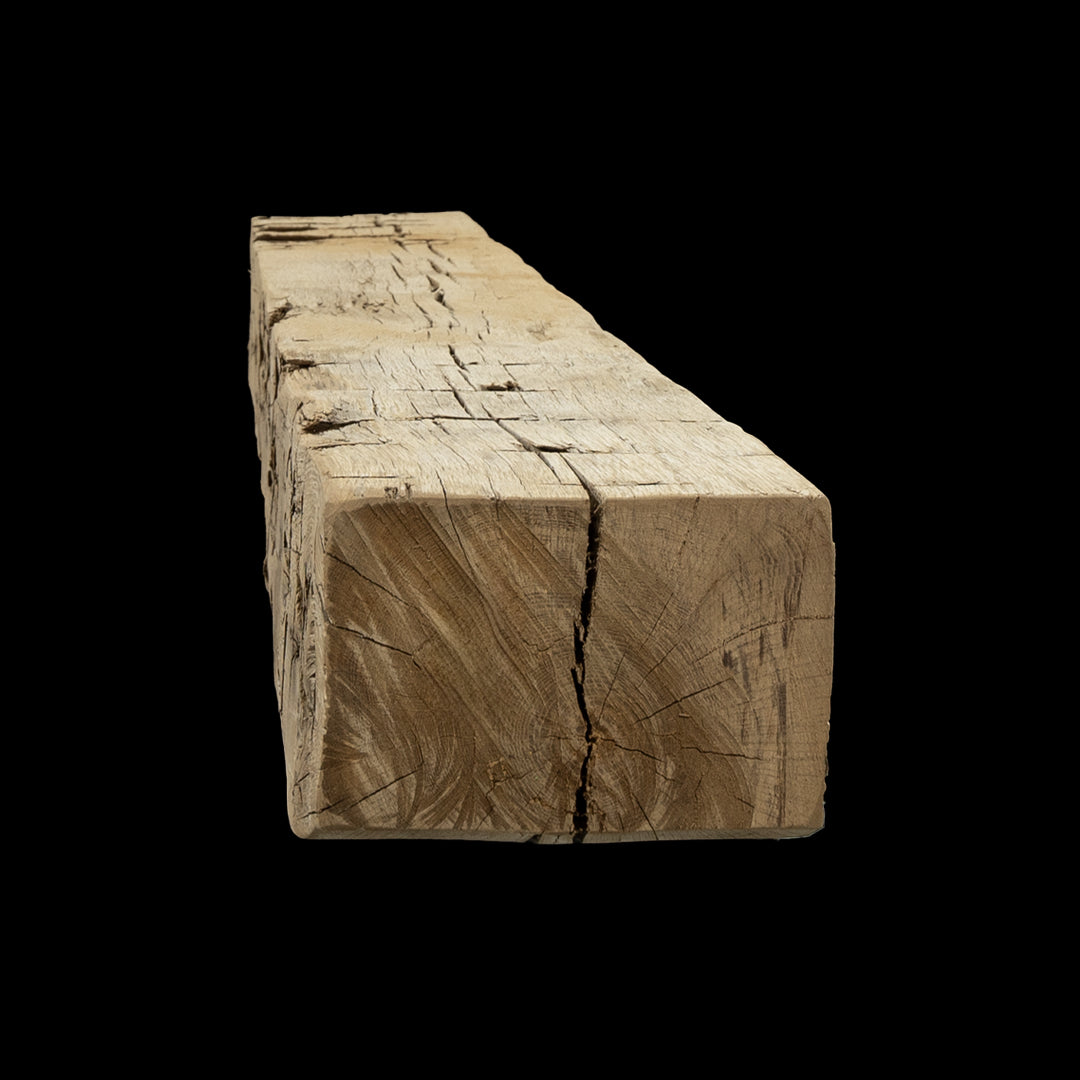 Hand Hewn Wood Mantel - Rustic Fireplace Mantel - 6" x 8.5" x 74