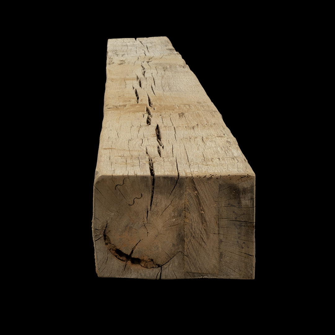 Hand Hewn Wood Mantel - Rustic Fireplace Mantel - 6" x 8.5" x 74