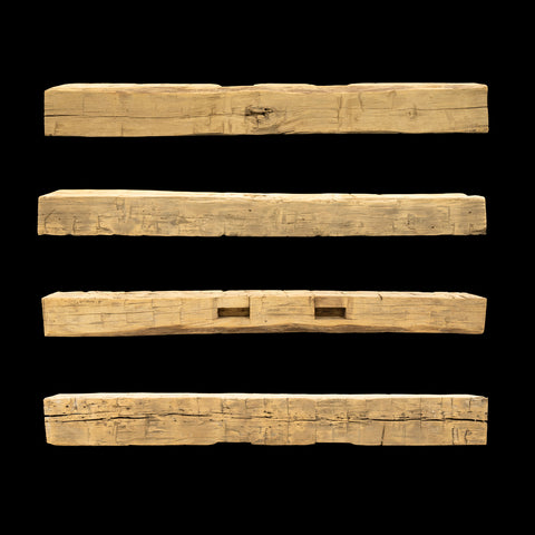 Hand Hewn Wood Mantel - Rustic Fireplace Mantel - 6" x 8" x 76"