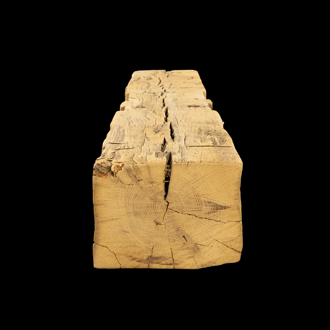 Hand Hewn Wood Mantel - Rustic Fireplace Mantel - 6.5" x 9" x 66"