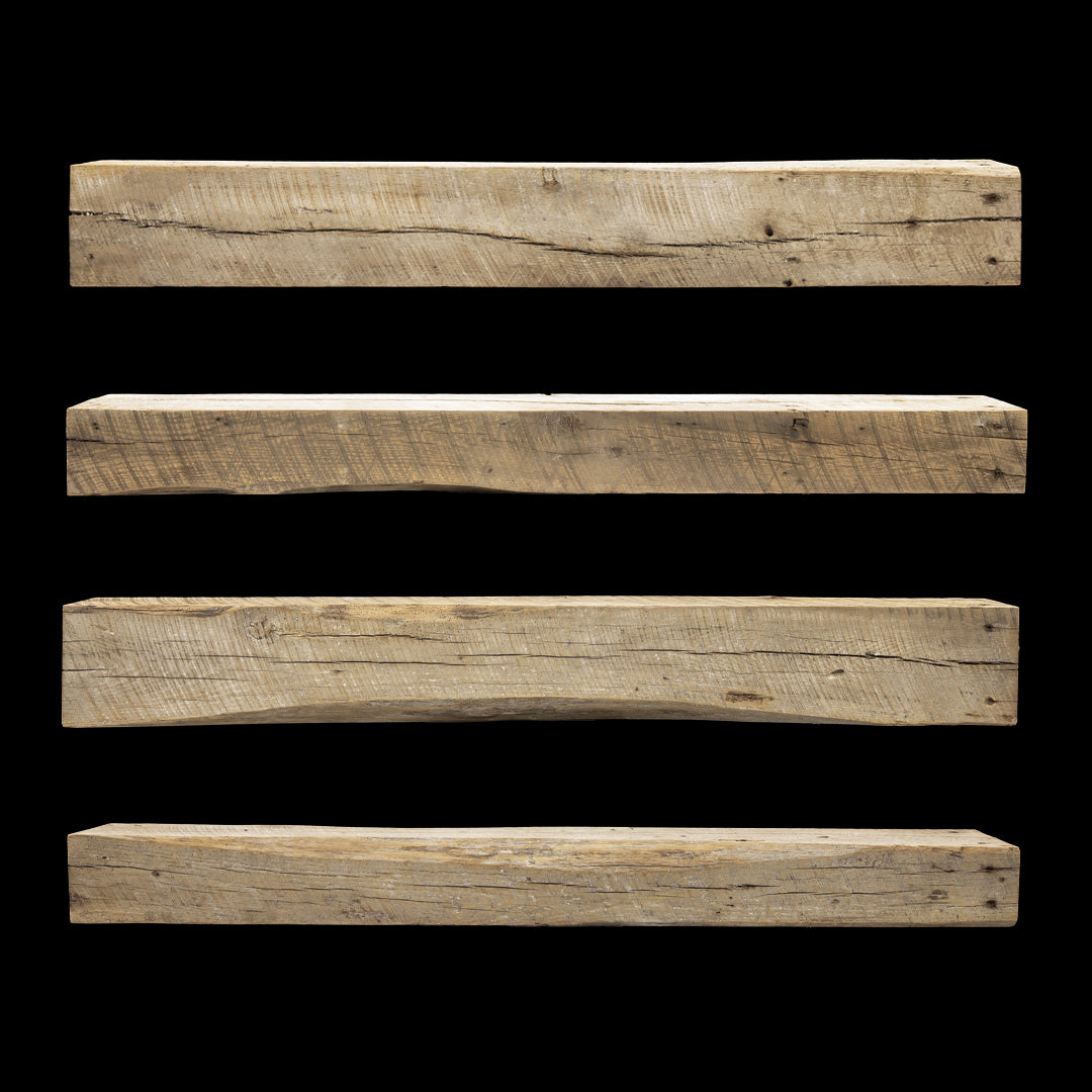 Rough Sawn Wood Mantel - Rustic Fireplace Mantel - 6" x 8" x 65.5"