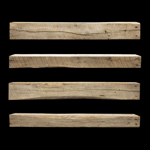 Rough Sawn Wood Mantel - Rustic Fireplace Mantel - 6" x 8" x 65.5"