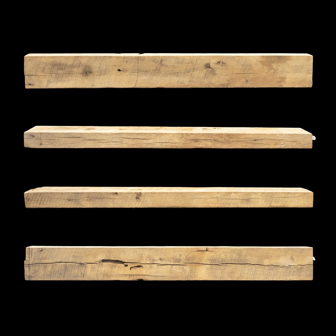 Rough Sawn Wood Mantel - Rustic Fireplace Mantel - 4" x 7.5" x 67.5"