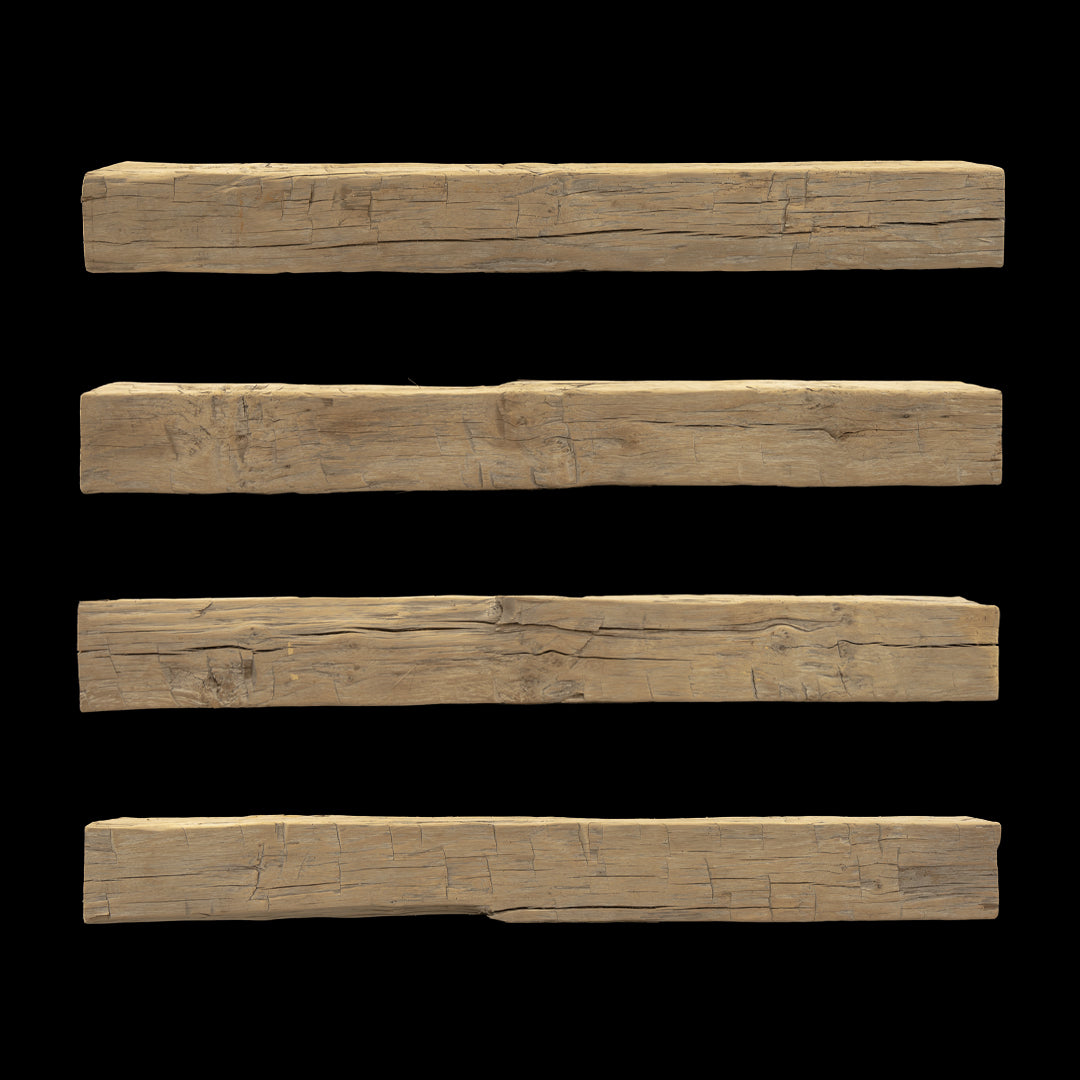 Hand Hewn Wood Mantel - Rustic Fireplace Mantel - 8" x 8" x 71"