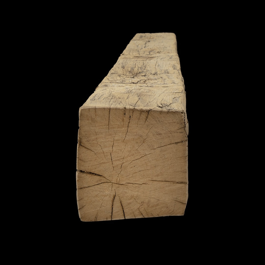 Hand Hewn Wood Mantel - Rustic Fireplace Mantel - 8" x 8" x 71"