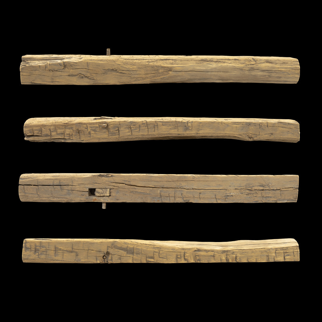 Hand Hewn Wood Mantel - Rustic Fireplace Mantel - 6" x 7.5" x 78"