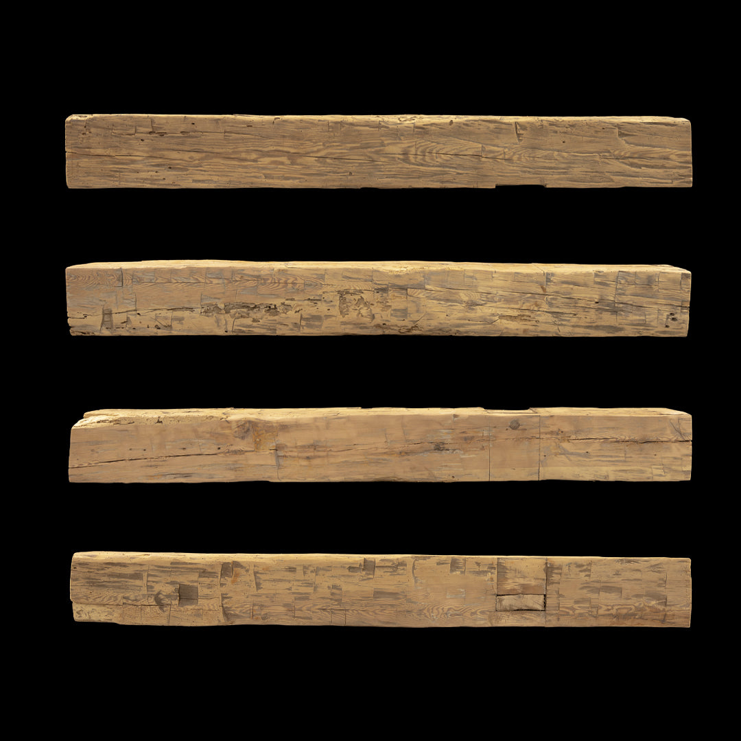 Hand Hewn Wood Mantel - Rustic Fireplace Mantel - 8" x 9" x 73"