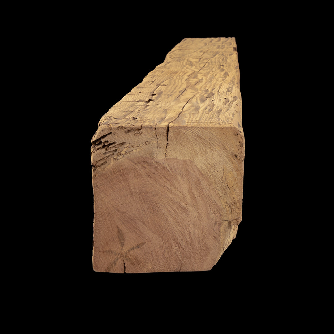 Hand Hewn Wood Mantel - Rustic Fireplace Mantel - 8" x 9" x 73"