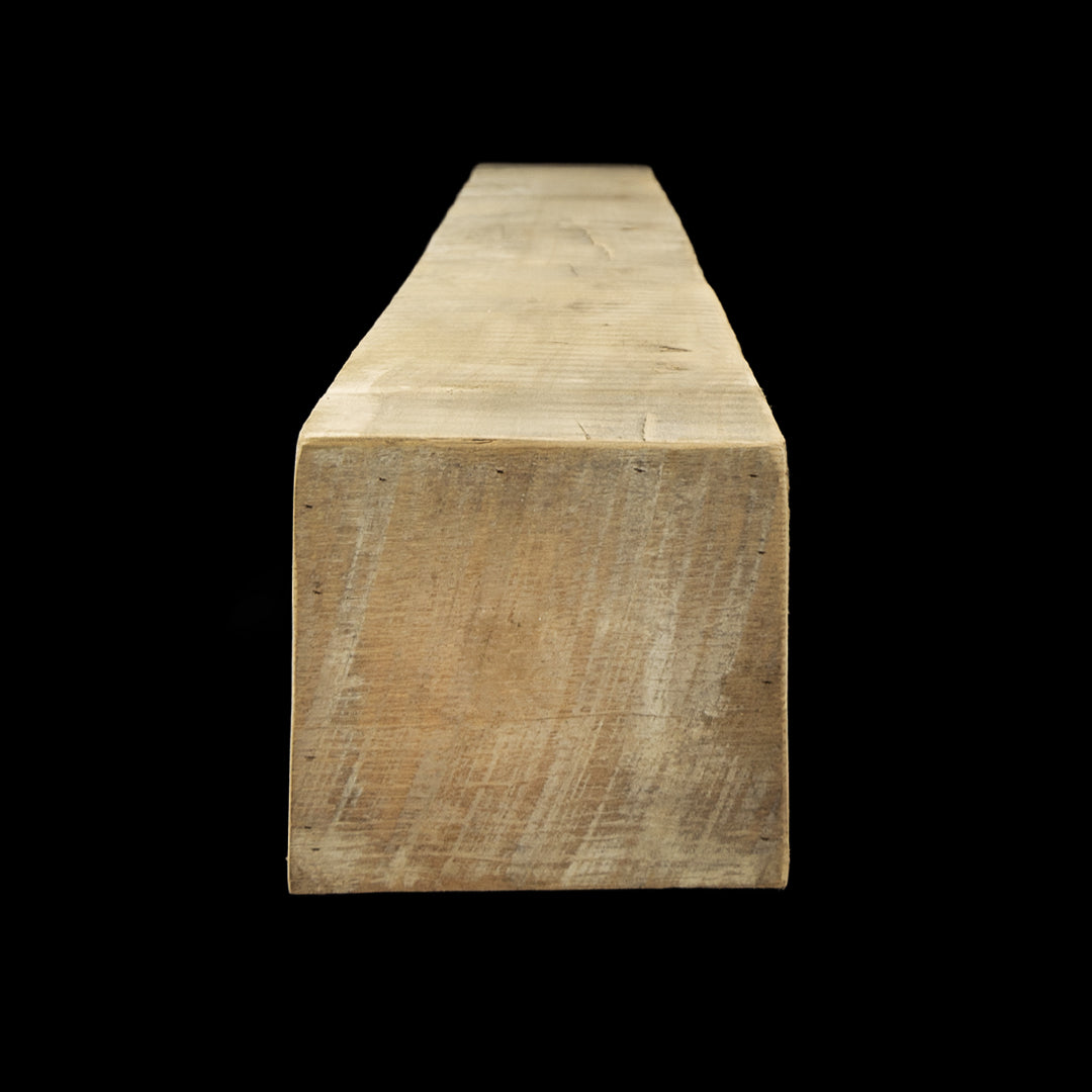 Rough Sawn Wood Box Beam Mantel - Rustic Fireplace Mantel - 7" x 7.5" x 77"