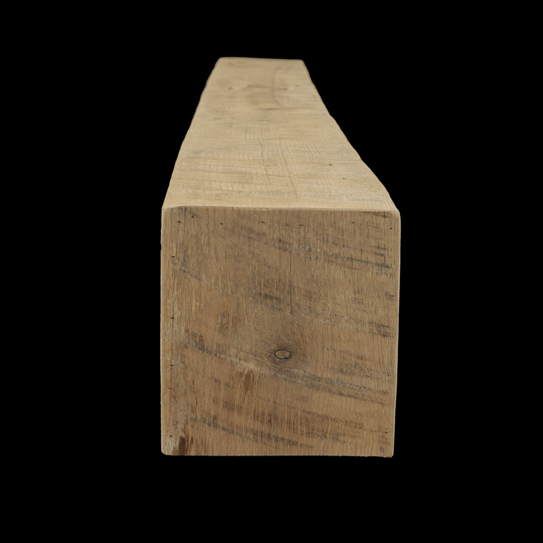 Rough Sawn Wood Box Beam Mantel - Rustic Fireplace Mantel - 7" x 7.5" x 78"