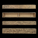 Hand Hewn Wood Box Beam Mantel - Rustic Fireplace Mantel - 7.5" x 10.5" x 72"