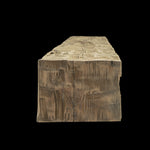 Hand Hewn Wood Box Beam Mantel - Rustic Fireplace Mantel - 7.5" x 10.5" x 72"