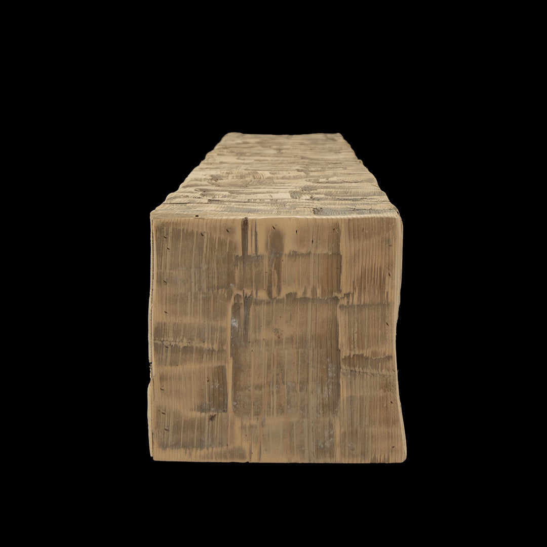 Hand Hewn Wood Box Beam Mantel - Rustic Fireplace Mantel - 8.5" x 9" x 64"