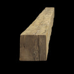 Hand Hewn Wood Box Beam Mantel - Rustic Fireplace Mantel - 6" x 6" x 84"