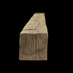 Hand Hewn Wood Box Beam Mantel - Rustic Fireplace Mantel - 6" x 6" x 84"