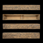 Hand Hewn Wood Box Beam Mantel - Rustic Fireplace Mantel - 12" x 13" x 84"