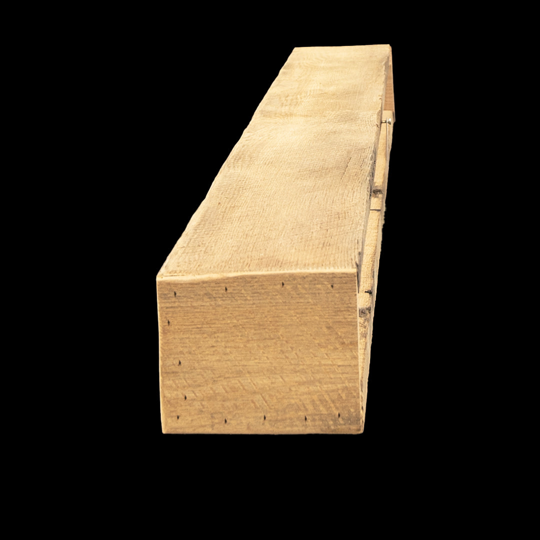 Rough Sawn Wood Box Beam Mantel - Rustic Fireplace Mantel - 4.5" x 5.5" x 60"