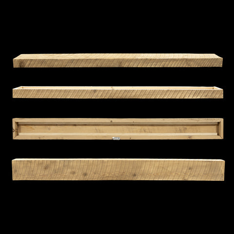 Rough Sawn Wood Box Beam Mantel - Rustic Fireplace Mantel - 3" x 7" x 74"