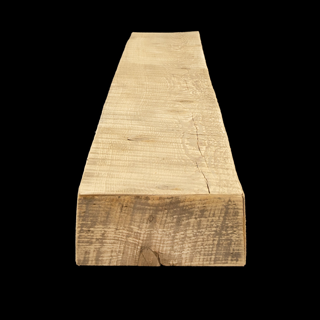 Rough Sawn Wood Box Beam Mantel - Rustic Fireplace Mantel - 3" x 7" x 74"