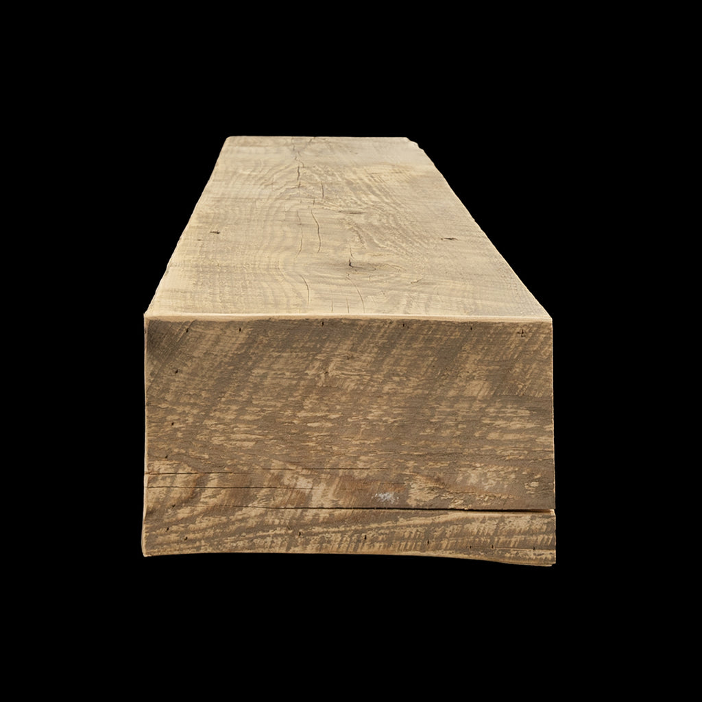 Rough Sawn Wood Box Beam Mantel - Rustic Fireplace Mantel - 7