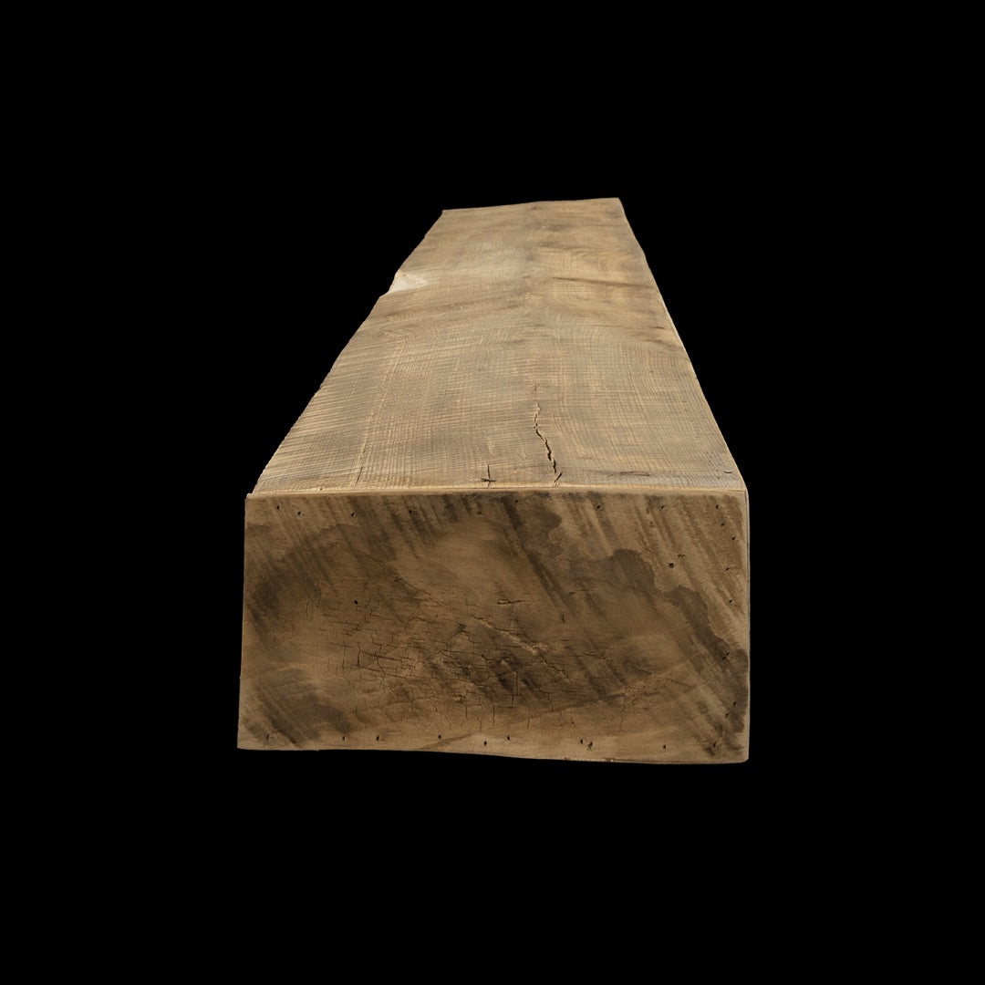 Rough Sawn Wood Box Beam Mantel - Rustic Fireplace Mantel - 6.5" x 11.5" x 84"