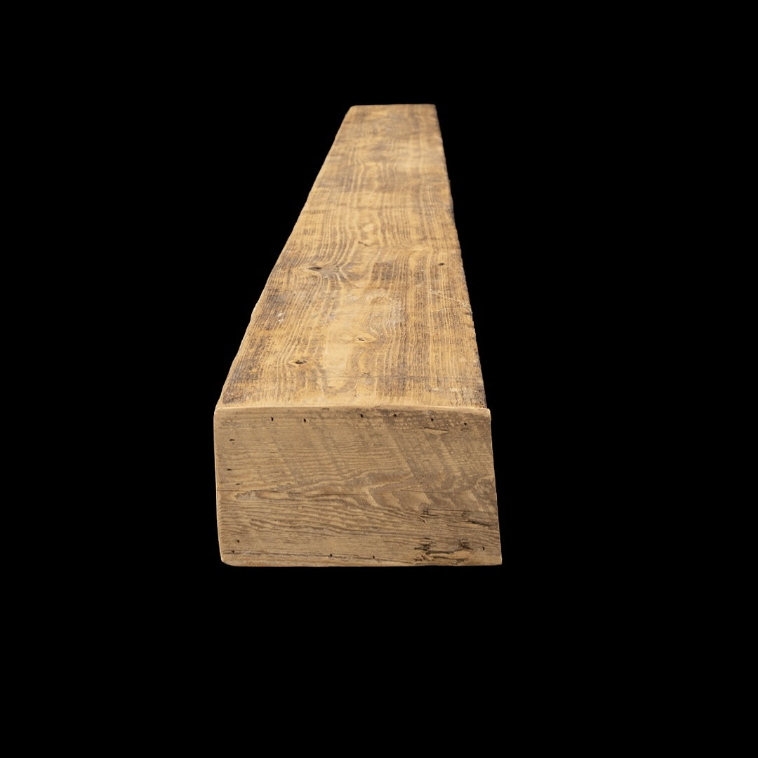 Rough Sawn Wood Box Beam Mantel - Rustic Fireplace Mantel - 4.5" x 7.5" x 90"
