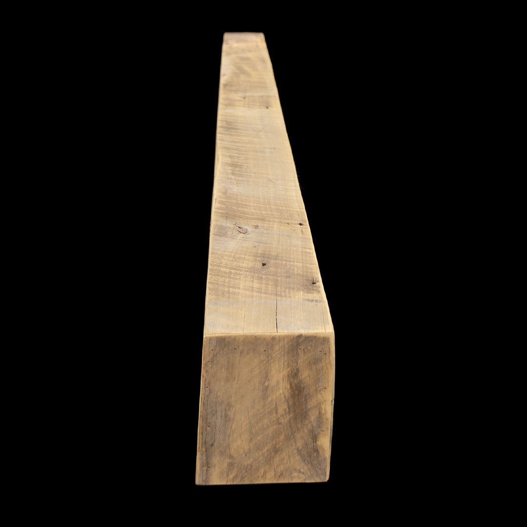 Rough Sawn Wood Box Beam Mantel - Rustic Fireplace Mantel - 5.5" x 6.5" x 84"