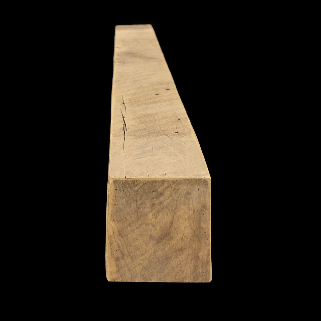 Rough Sawn Wood Box Beam Mantel - Rustic Fireplace Mantel - 5.5" x 5.5" x 74"