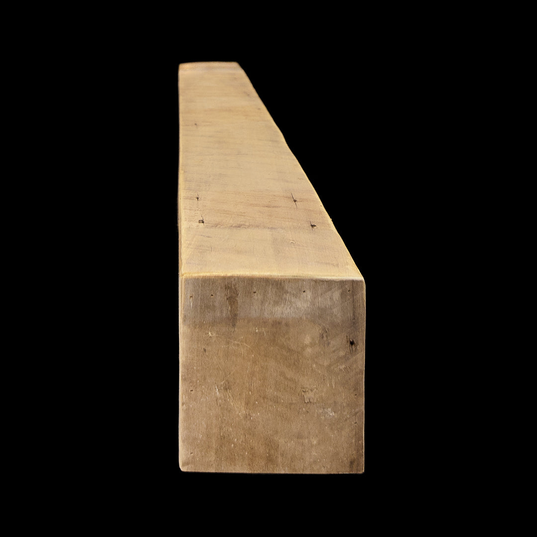 Rough Sawn Wood Box Beam Mantel - Rustic Fireplace Mantel - 6.5" x 6.5" x 80"