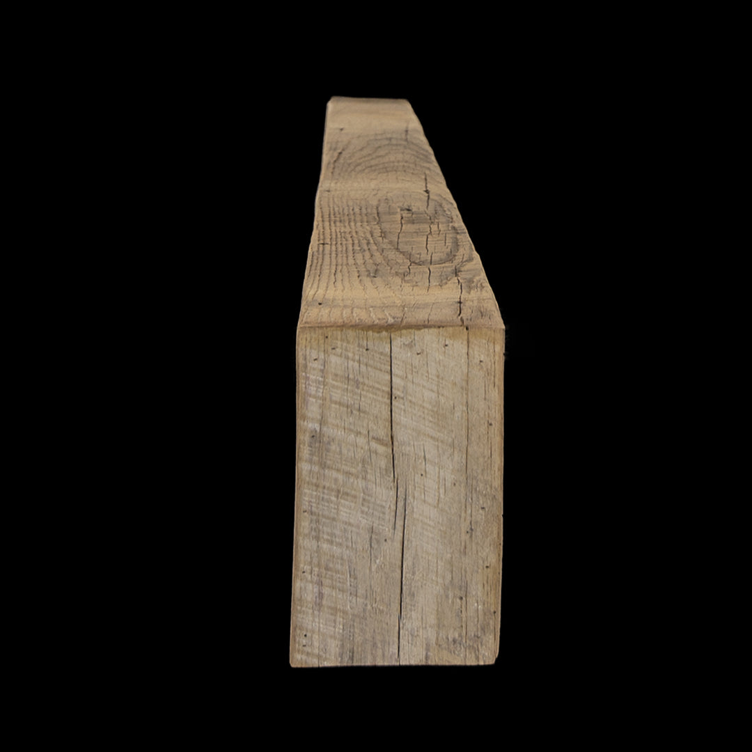 Rough Sawn Wood Box Beam Mantel - Rustic Fireplace Mantel - 5.5" x 8.5" x 70"
