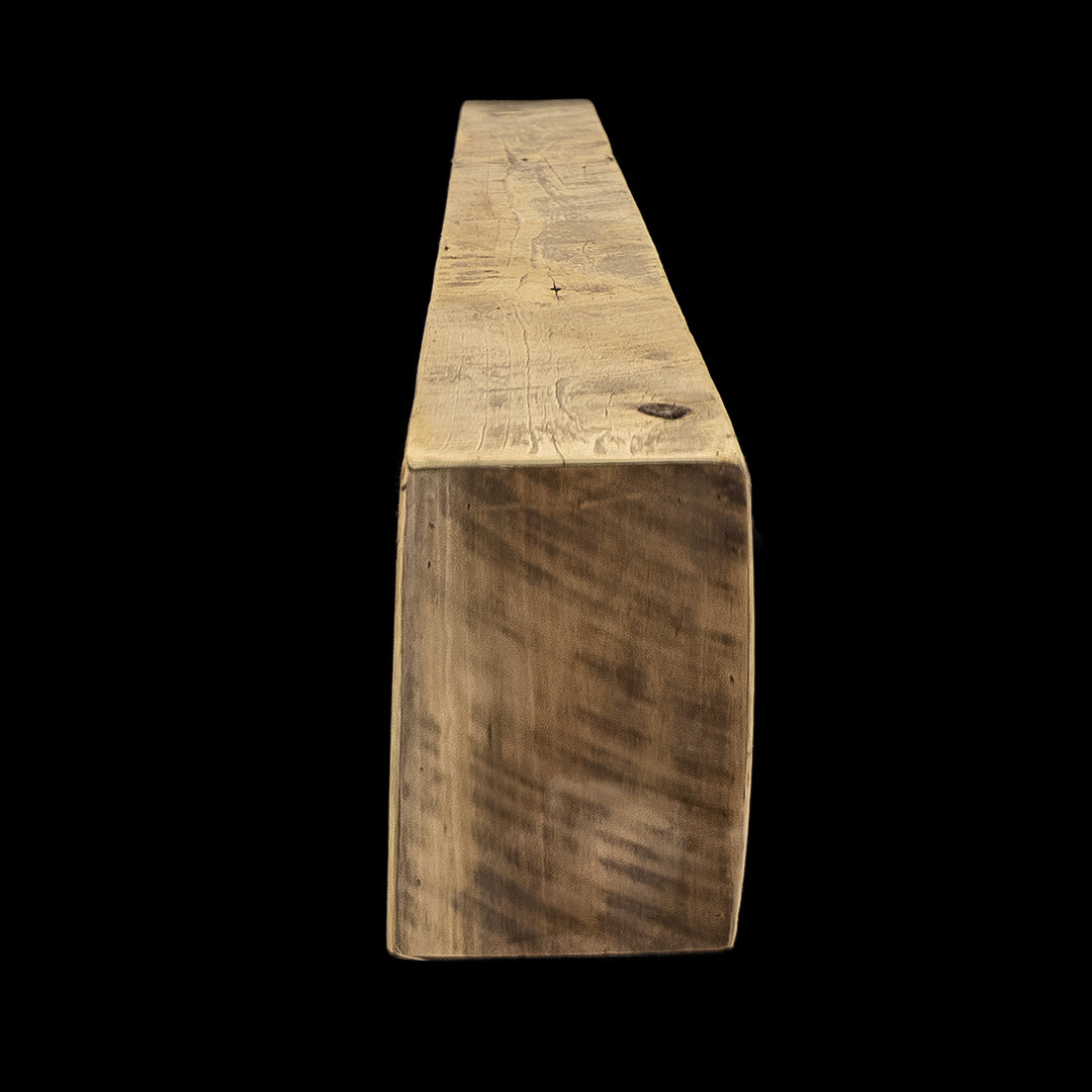 Rough Sawn Wood Box Beam Mantel - Rustic Fireplace Mantel - 6.5" x 8.5" x 69"