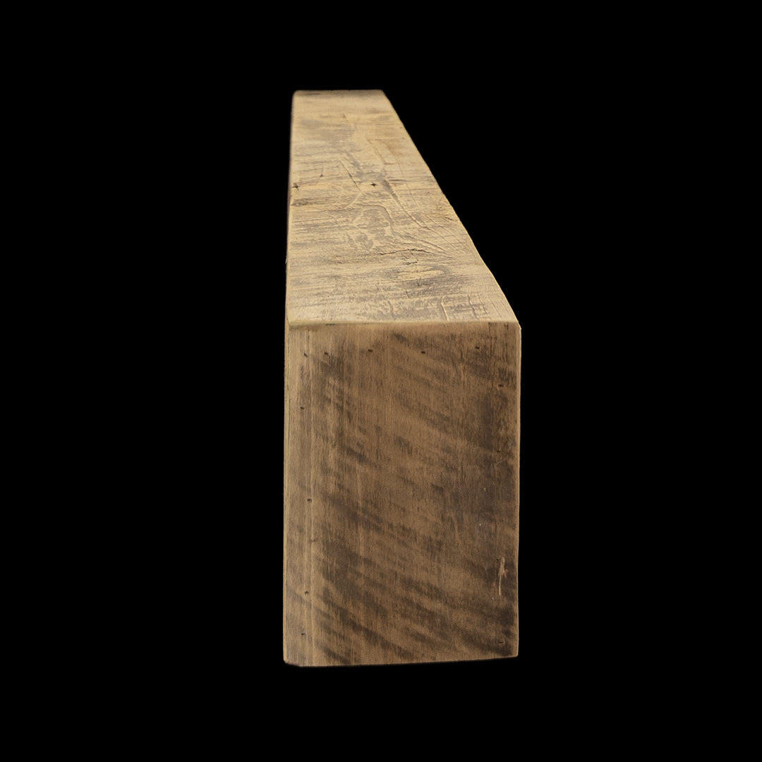 Rough Sawn Wood Box Beam Mantel - Rustic Fireplace Mantel - 6.5" x 8.5" x 69"