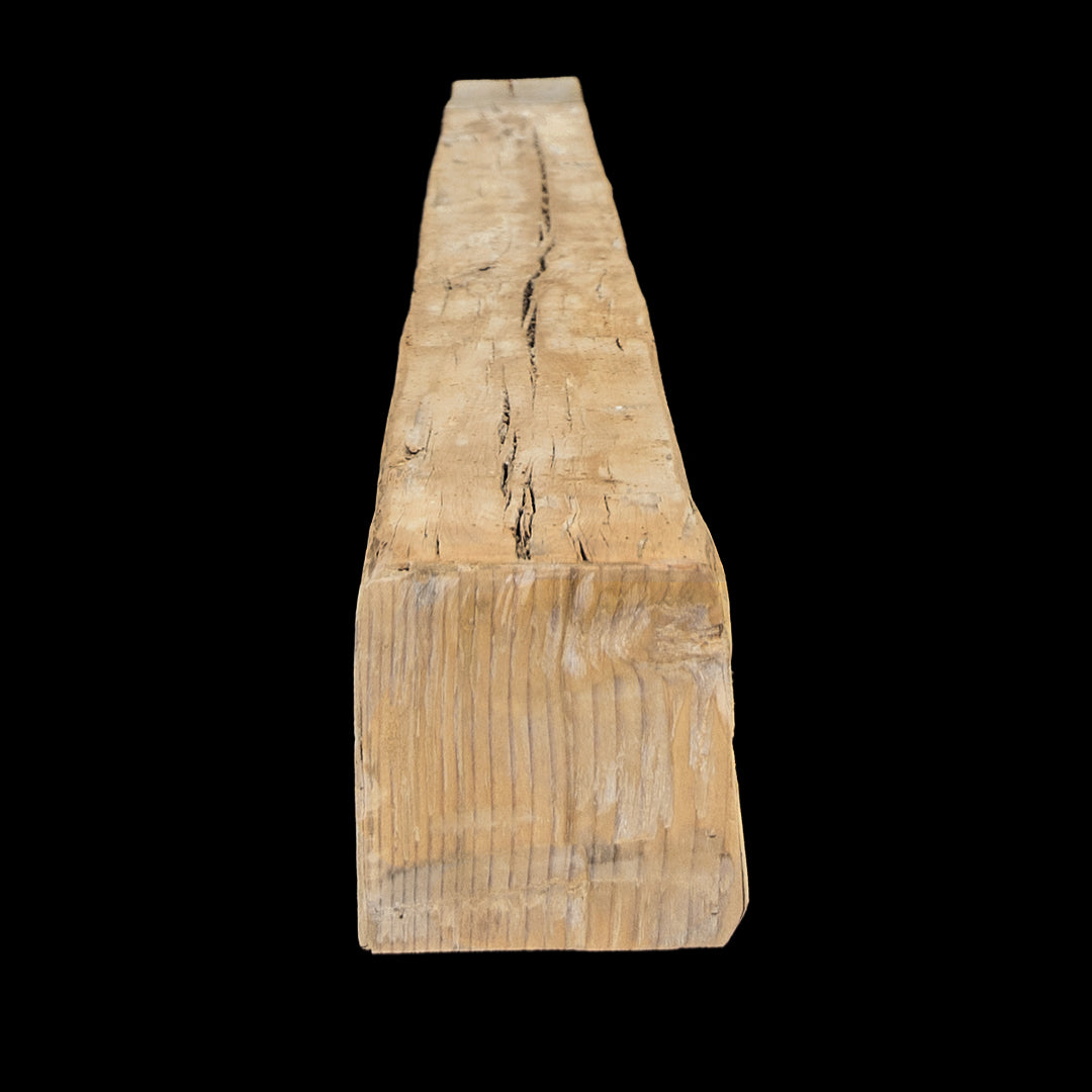 Hand Hewn Wood Box Beam Mantel - Rustic Fireplace Mantel - 5.5" x 6" x 72"