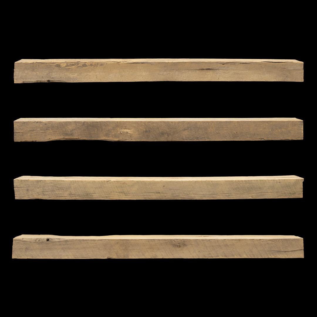Rough Sawn Wood Mantel - Rustic Fireplace Mantel - 6" x 6" x 85"