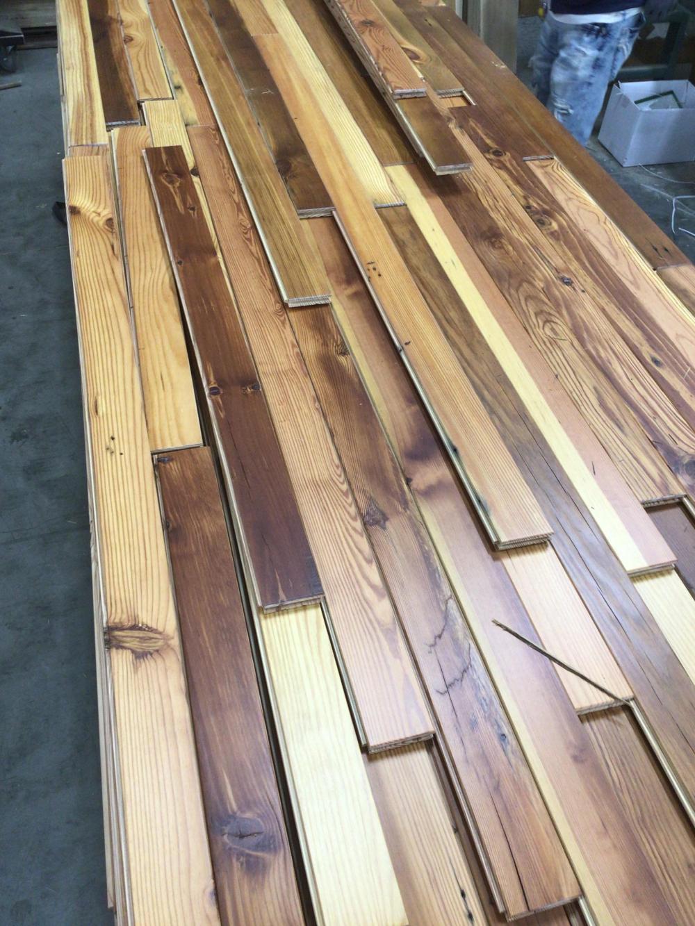 Antique Reclaimed Heart Pine Common 3" Specified Width - Prefinished