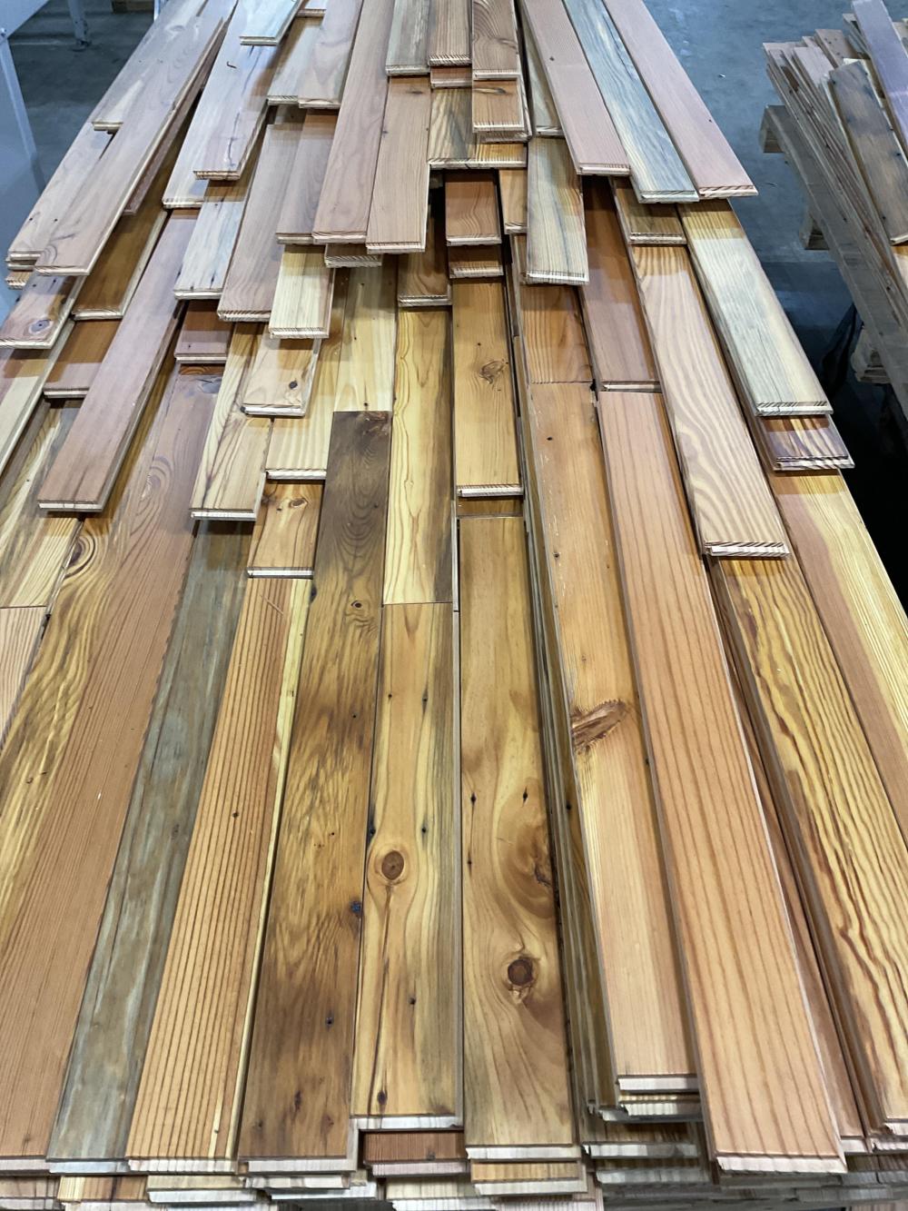 Antique Reclaimed Heart Pine Common 3" Specified Width - Prefinished