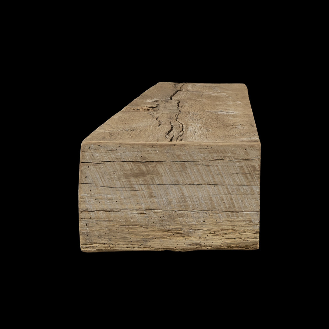 Rough Sawn Wood Box Beam Mantel - Rustic Fireplace Mantel - 7" x 11" x 63.5"