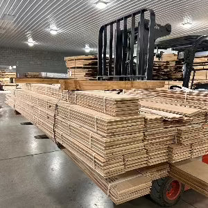 Traditional Plank Hickory 4" to 8" Random Widths - Unfinished