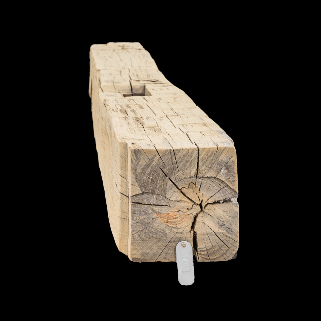 Hand Hewn Wood Mantel - Rustic Fireplace Mantel - 7" x 7" x 66"