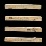 Hand Hewn Wood Mantel - Rustic Fireplace Mantel - 7.5" x 7" x 67"