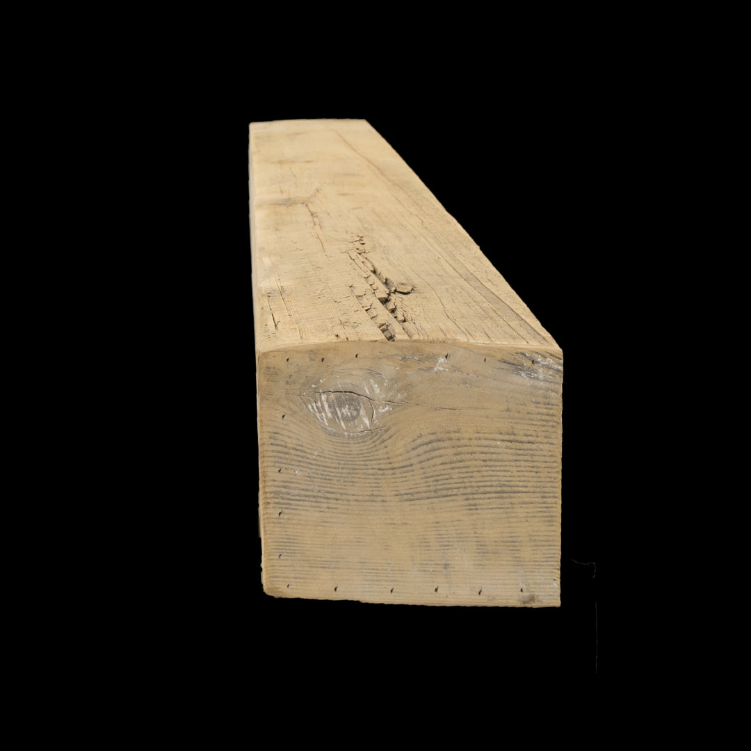 Rough Sawn Wood Box Beam Mantel - Rustic Fireplace Mantel - 7" x 8" x 66"