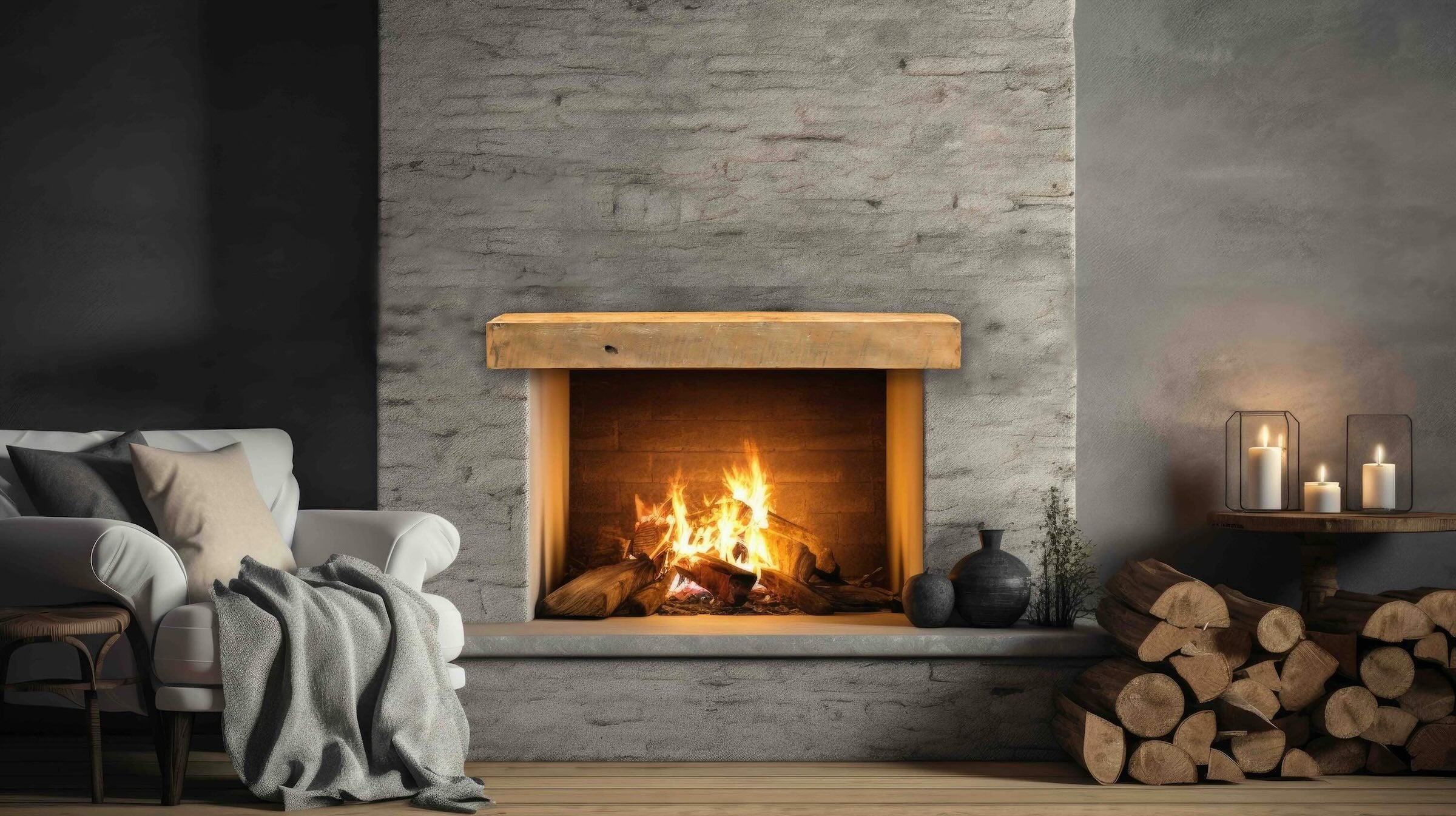 Rough Sawn Wood Box Beam Mantel - Rustic Fireplace Mantel - 7" x 8" x 66"