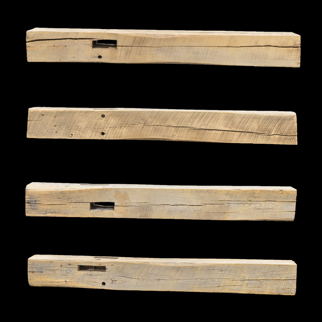 Rough Sawn Wood Mantel - Rustic Fireplace Mantel - 7.5" x 8" x 67"