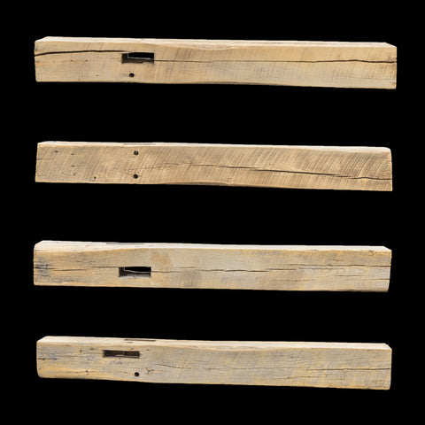 Rough Sawn Wood Mantel - Rustic Fireplace Mantel - 7.5" x 8" x 67"