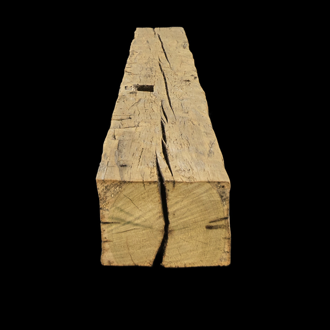 Hand Hewn Wood Mantel - Rustic Fireplace Mantel - 5" x 8" x 90"